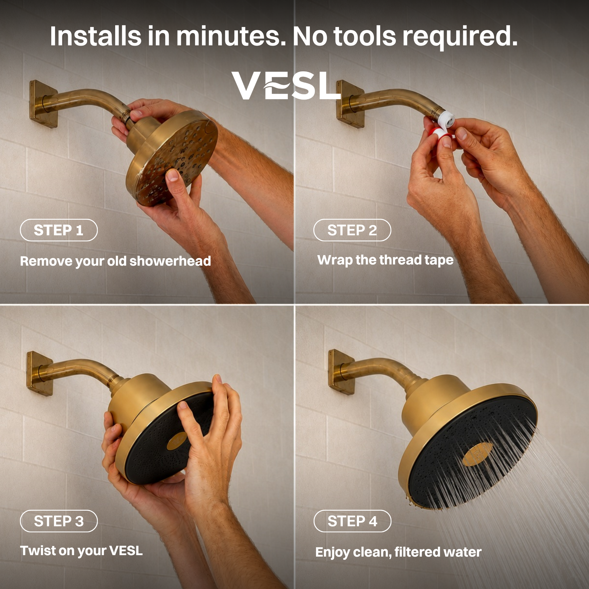 VESL Filtered Showerhead